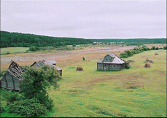 Деревня Вегоруксы, вид с звонницы церкви Николая Чудотворца 