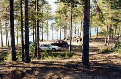 Стоянка на безымянном озере возле Пюхяярви