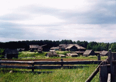 Деревня Пяльма на восточном берегу Онежского озера