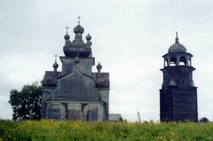 Деревня Турчасово. Преображенская церковь (1786 год). Колокольня (1793 год)