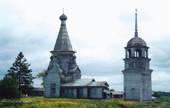 Деревня Пияла. Вознесенская церковь (1654 год). Колокольня (1700 год)