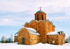 Окресности Новгорода. Церковь Преображения (Спас на Ковалеве). 1345 год