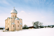 Окресности Новгорода. Церковь Спаса на Нередице,  (1198, росписи - 1199)